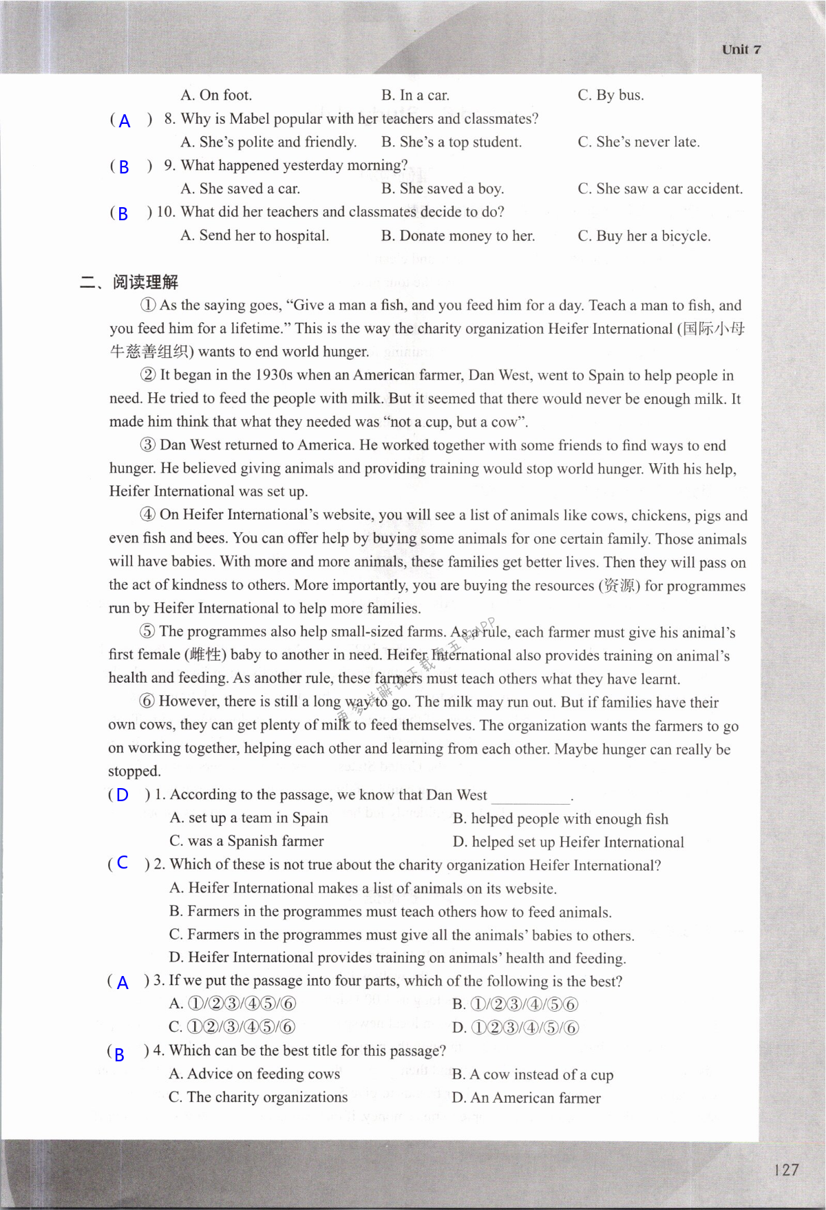 Unit 7 International charities - 第127页