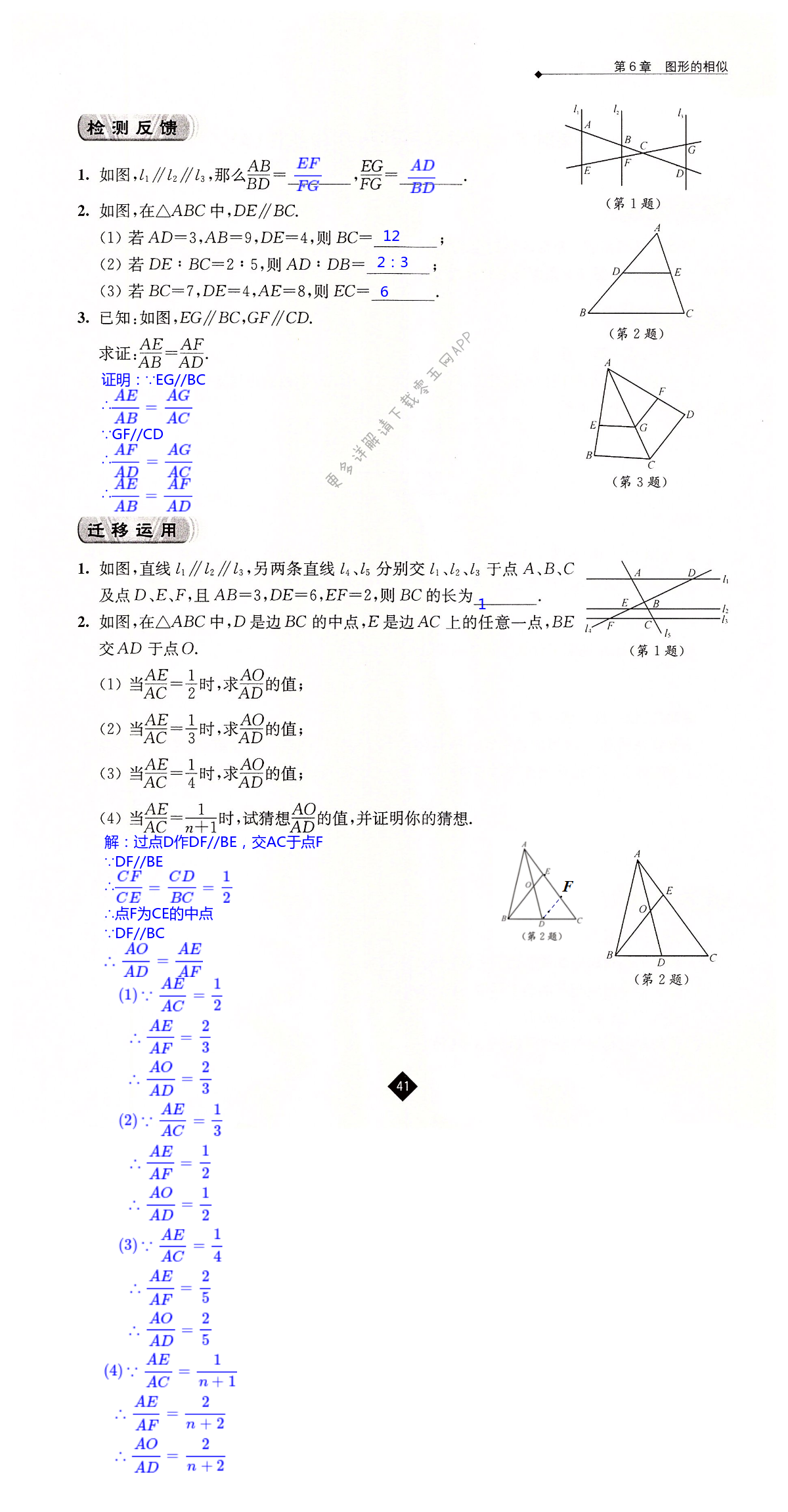 第6章 图形的相似 - 第41页