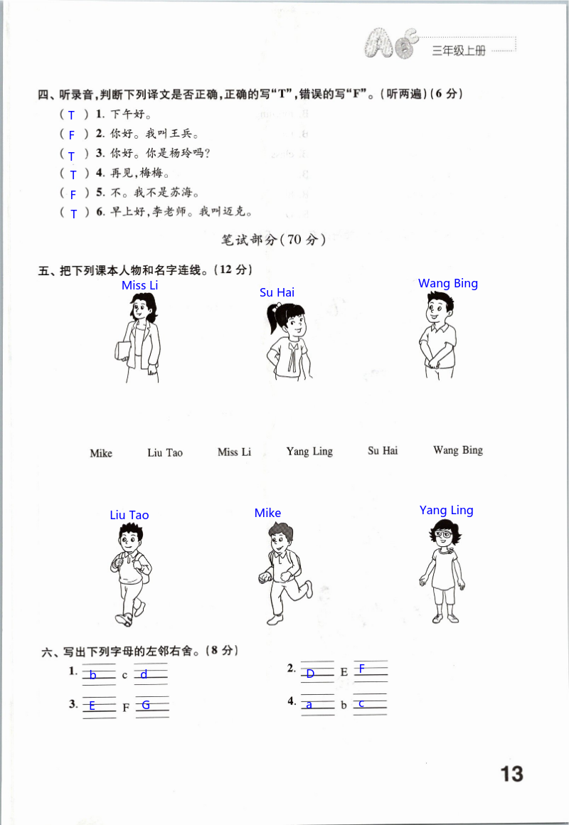 Test for Unit 1～Unit 2 - 第13页