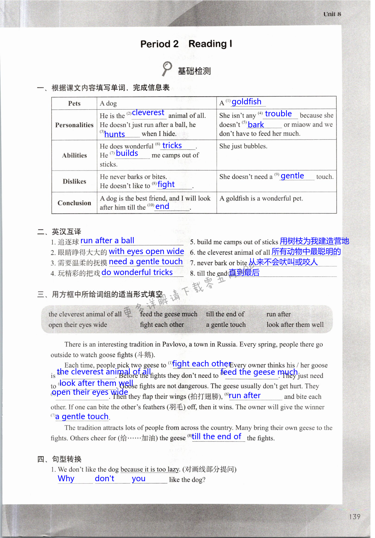 Unit 8 Pets - 第139页