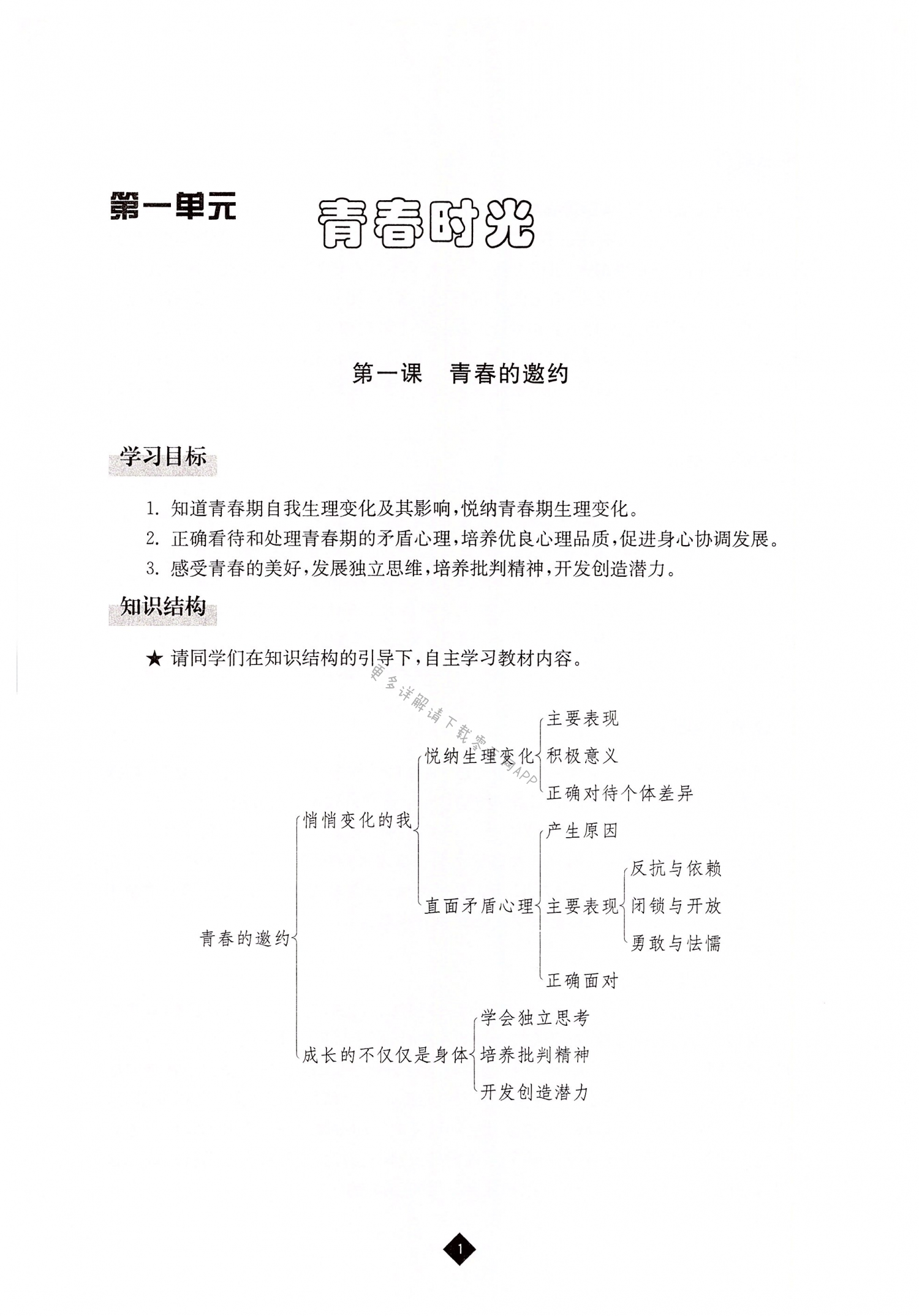 第一课 青春的邀约 - 第1页