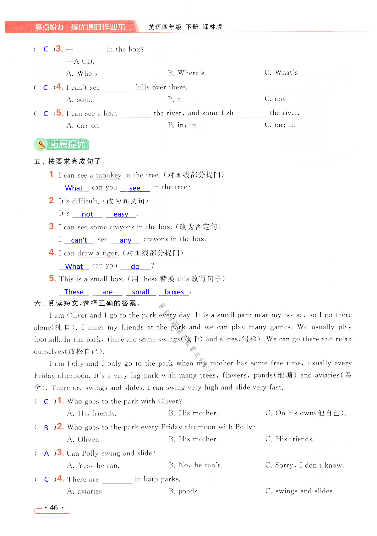 Unit 4 Drawing in the park - 第46页