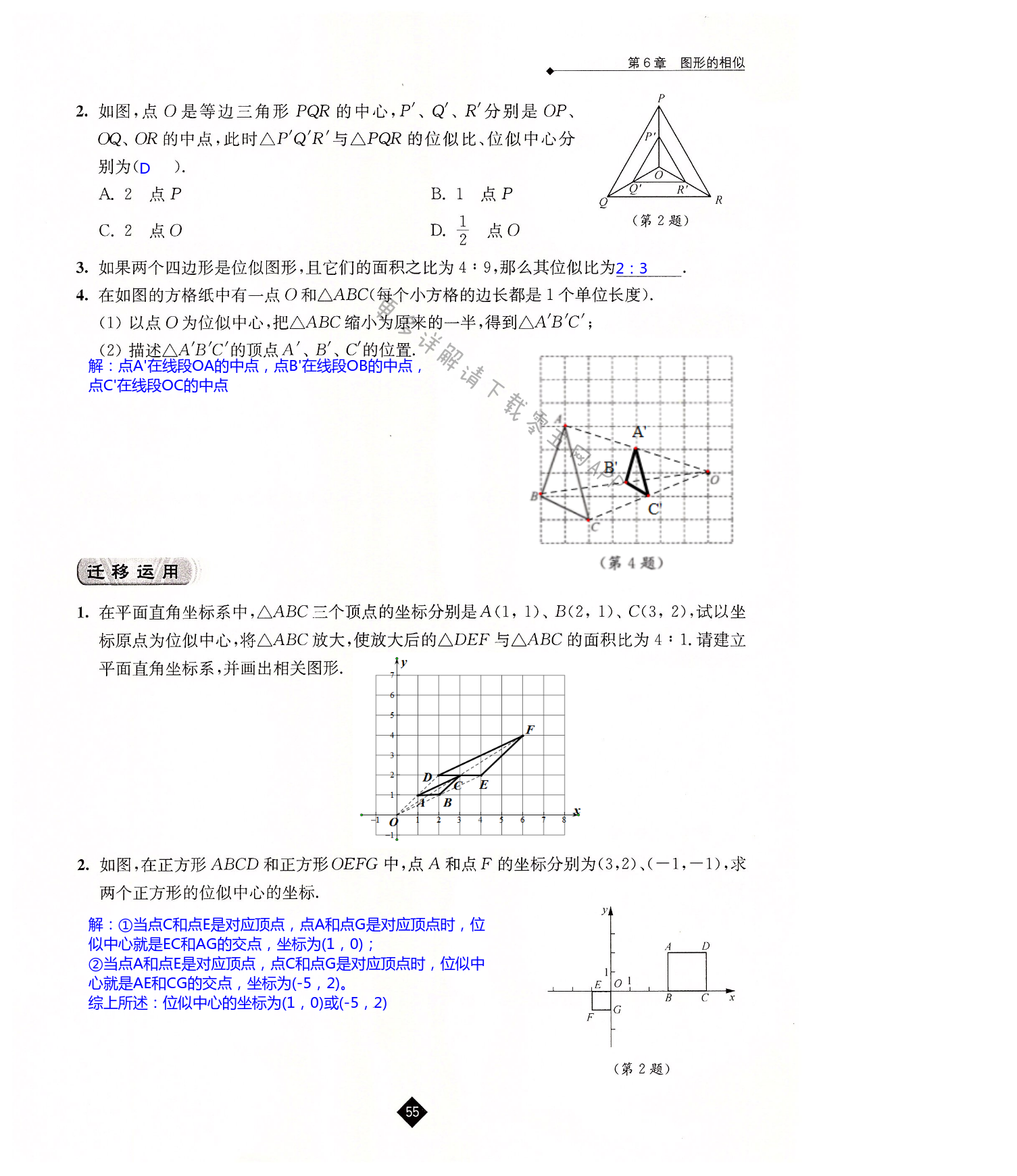 第6章 图形的相似 - 第55页
