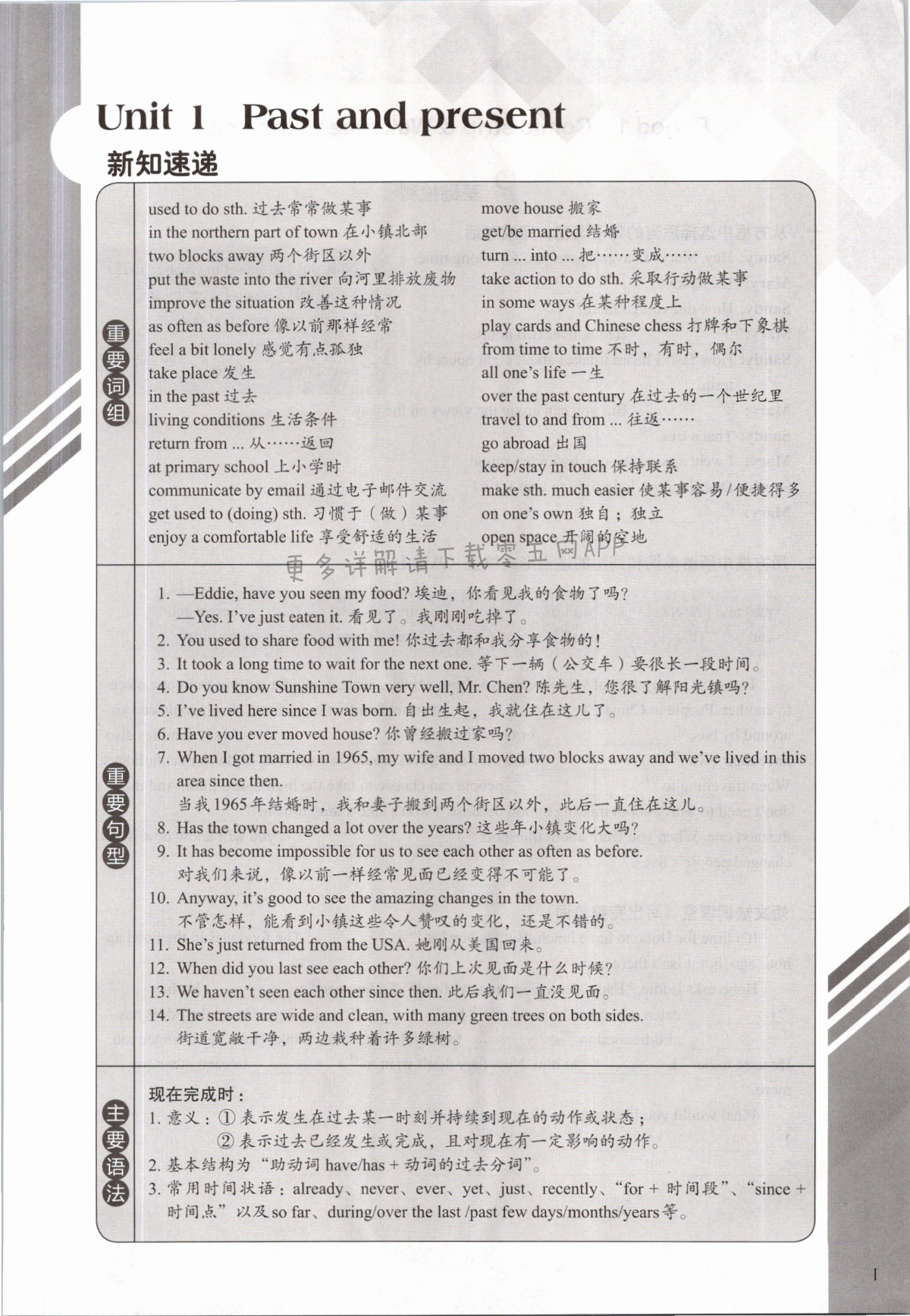 Unit 1 Past and Present - 第1页