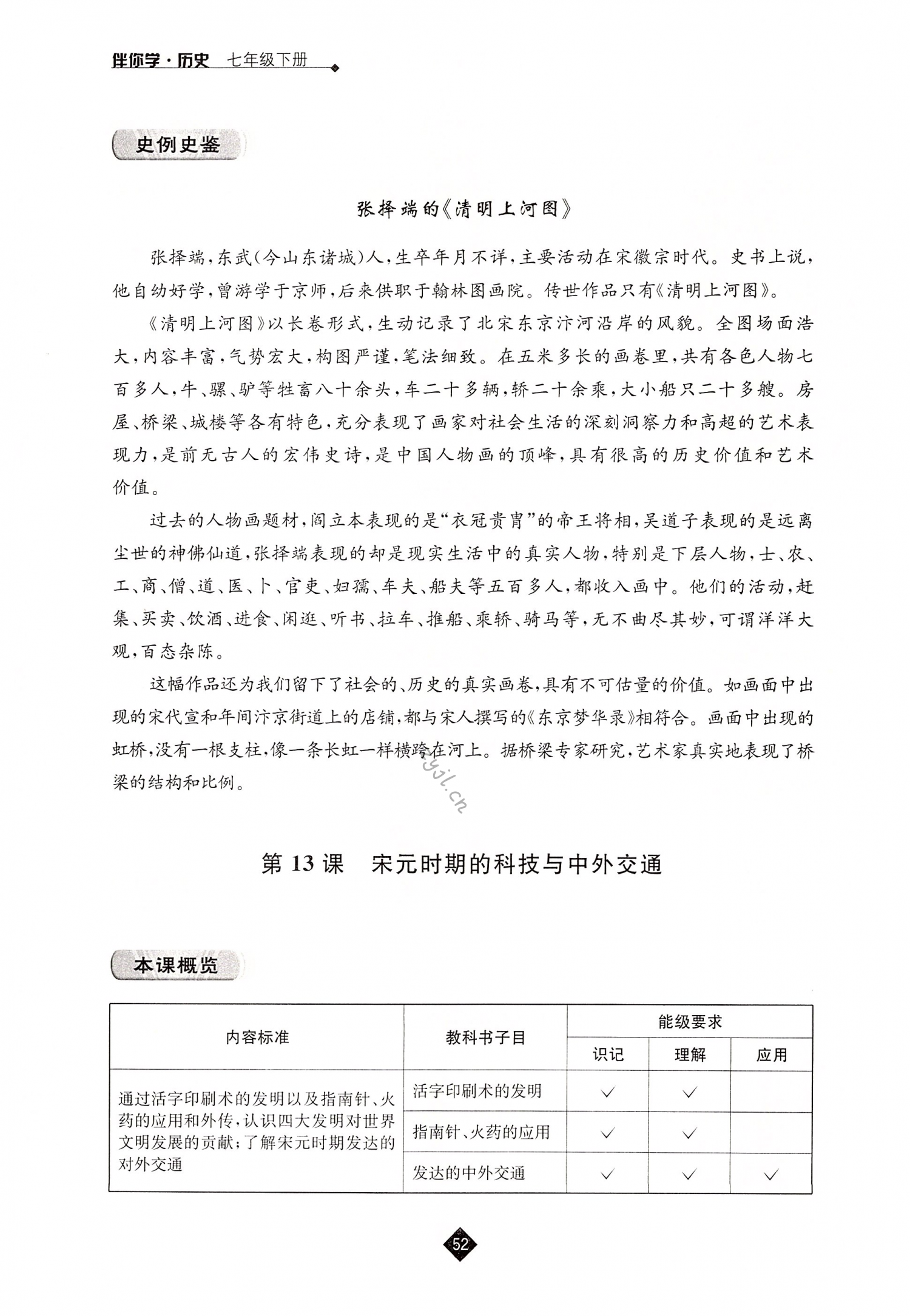 第13课  宋元时期的科技与中外交通 - 第52页