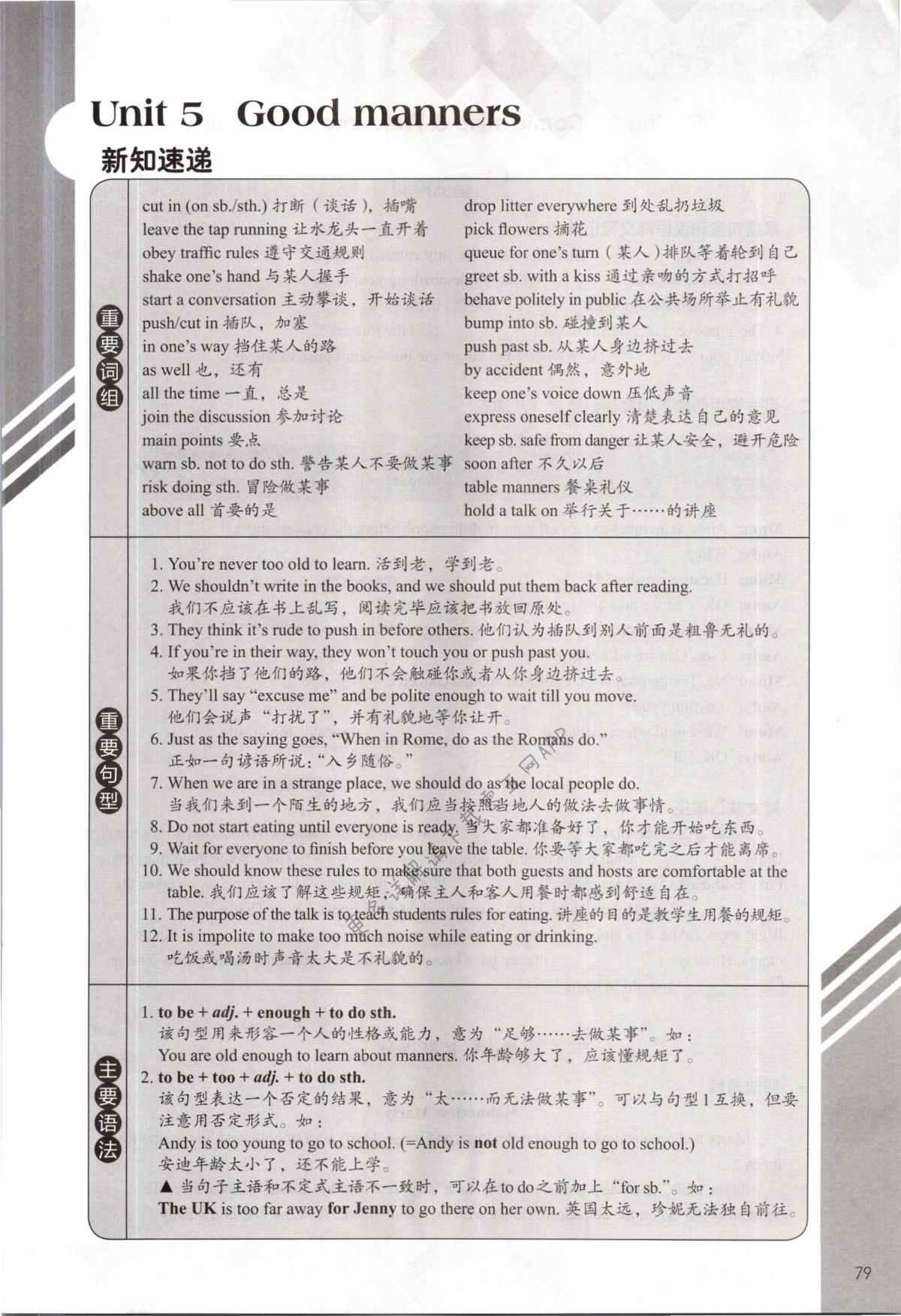 Unit 5 Good manners - 第79页