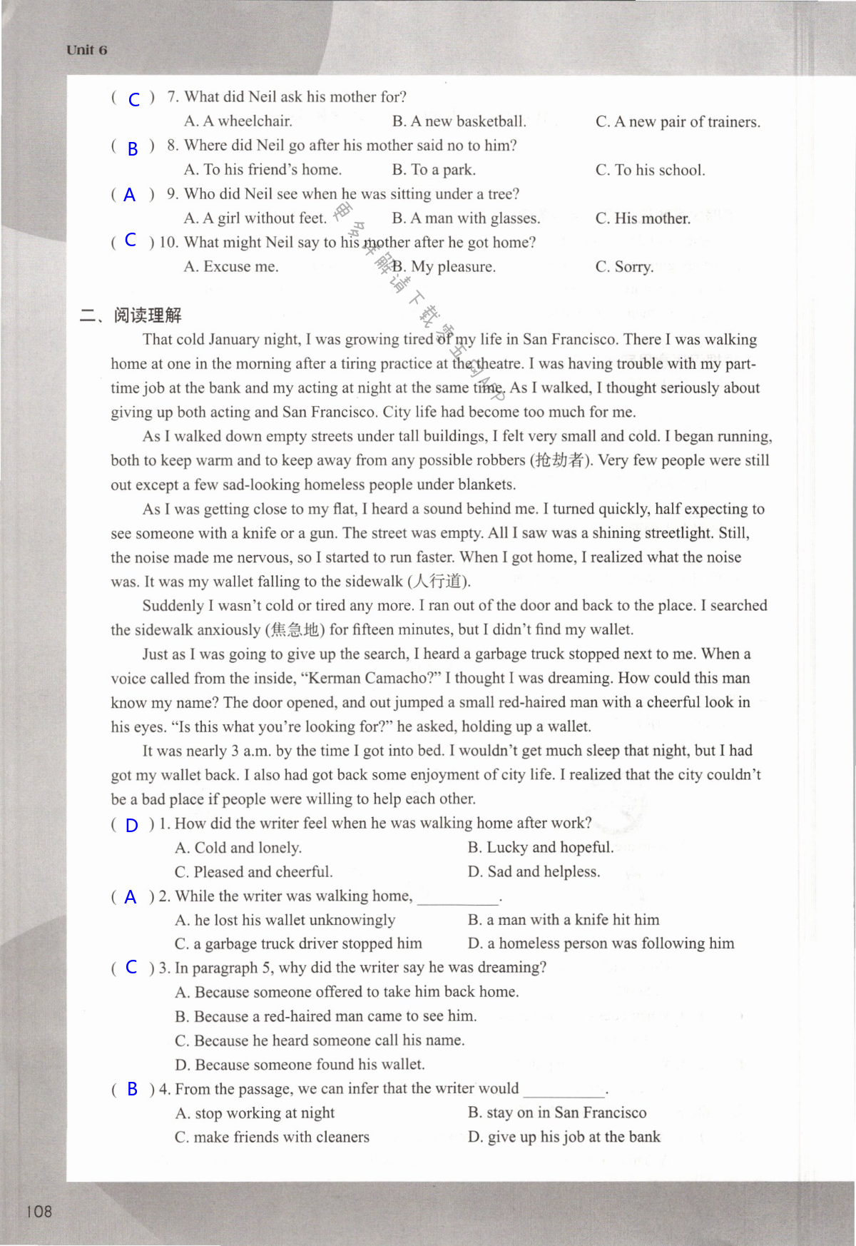 Unit 6 Sunshine for all - 第108页