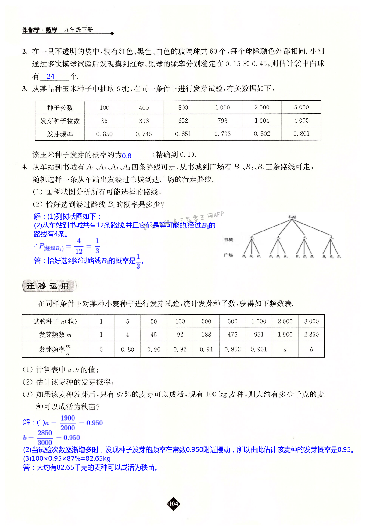 第8章  统计和概率的简单应用 - 第104页