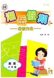 湘岳假期暑假作业三年级英语湘鲁教版