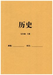 同步练习册智慧拓展九年级历史人教版菏泽专版