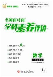 名师面对面学科素养评价八年级数学浙教版