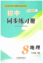 同步练习册山东教育出版社八年级地理湘教版