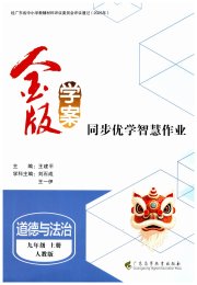 金版学案同步优学智慧作业九年级道德与法治人教版