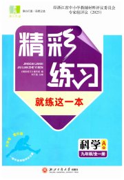 精彩练习就练这一本九年级科学浙教版评议教辅