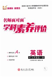 名师面对面学科素养评价九年级英语外研版