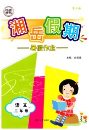 湘岳假期暑假作业三年级语文湘教版