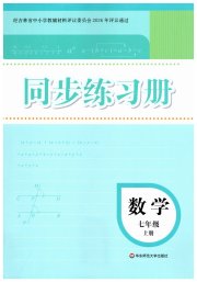 同步练习册七年级数学华师大版华东师范大学出版社