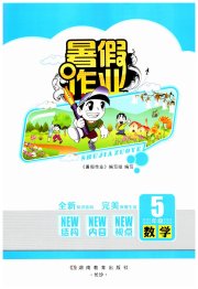 暑假作业完美假期生活五年级数学湖南教育出版社
