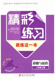 精彩练习就练这一本八年级道德与法治人教版评议教辅