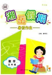 湘岳假期暑假作业五年级数学人教版