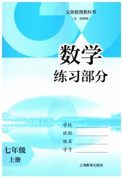 数学练习部分七年级第一学期沪教版