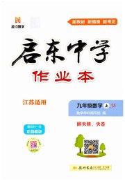 启东中学作业本九年级数学苏科版徐州专版