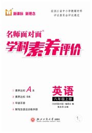 名师面对面学科素养评价八年级英语人教版