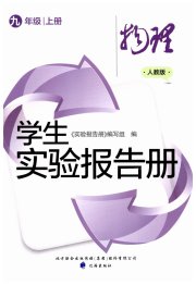 学生实验报告册九年级物理人教版