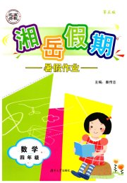 湘岳假期暑假作业四年级数学人教版