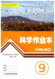 作业本九年级科学浙教版浙江教育出版社