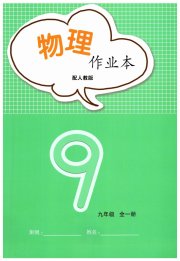 作业本江西教育出版社九年级物理人教版