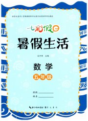 七彩假日暑假生活五年级数学人教版