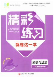 精彩练习就练这一本九年级道德与法治人教版评议教辅