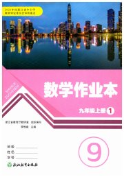 作业本浙江教育出版社九年级数学人教版