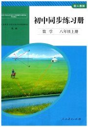 同步练习册人民教育出版社八年级数学人教版山东专版