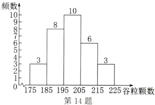 175185195205215225谷粒颗数第14题