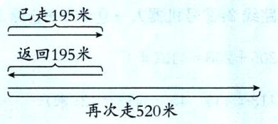 再次走520米