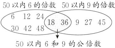 50以内6和9的公倍数