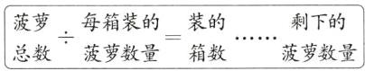 每箱装的装的剩下的菠萝菠萝数量总数菠萝数量箱数