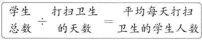 学生打扫卫生平均每天打扫的天数卫生的学生人数总数