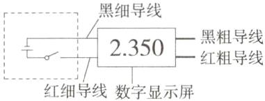 红粗导线红细导线数字显示屏