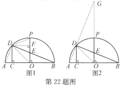 BAC图1图2第22题图