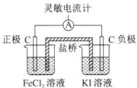 1正极桥负负FeCI溶液KI溶液