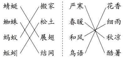 秋凉展翅和风蚂蚁酷暑鸟语结网蚯蚓