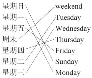 星期二Sunday星期三Monday