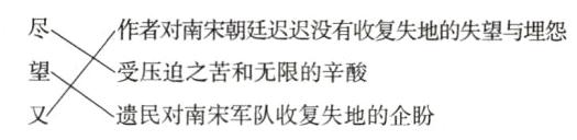 受压迫之苦和无限的辛酸遗民对南宋军队收复失地的企盼