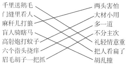 六个指头挠痒把人看扁了眉毛胡子一把抓胡乱撞
