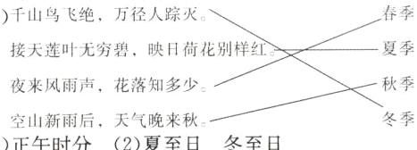 冬季空山新雨后天气晚来秋21正午时分2夏至日冬至日