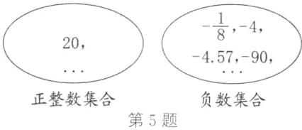 正整数集合负数集合第5题