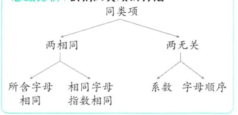 所含字母相同字母系数字母顺序相同指数相同